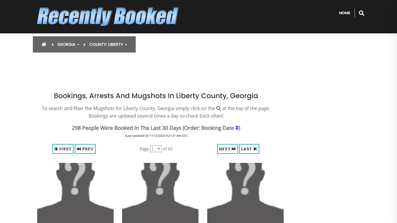 Bookings, Arrests and Mugshots in Liberty County, Georgia - Recently Booked