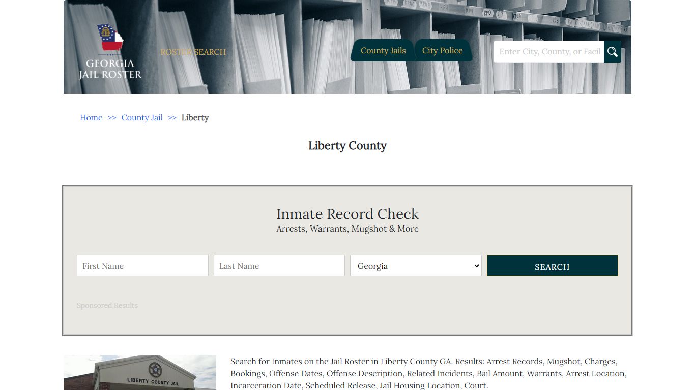 Liberty County - Georgia Jail Inmate Search